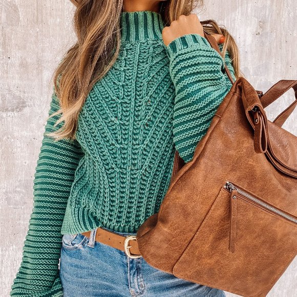 Free People Sweetheart Sweater in Botany Medium NWT